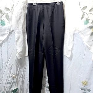 SILK & WOOL DANA BUCHMAN BLK PANTS SZ 10